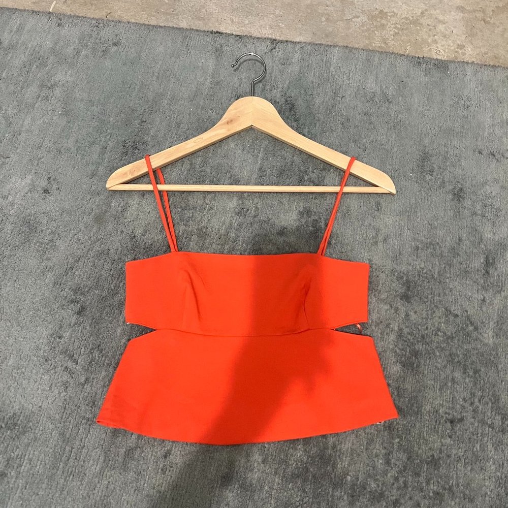 Orange zara crop top